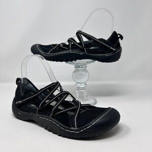 J-41 Adventure Shoes Womens Genesis Jeep Mary Jane Sneakers Black Mesh Size 8